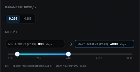 Параметри виходу зображення